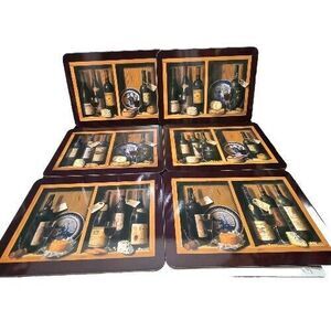 Jason Cork Backed Placemat Set. Fine Wine. 12" X 8" Set Of 6